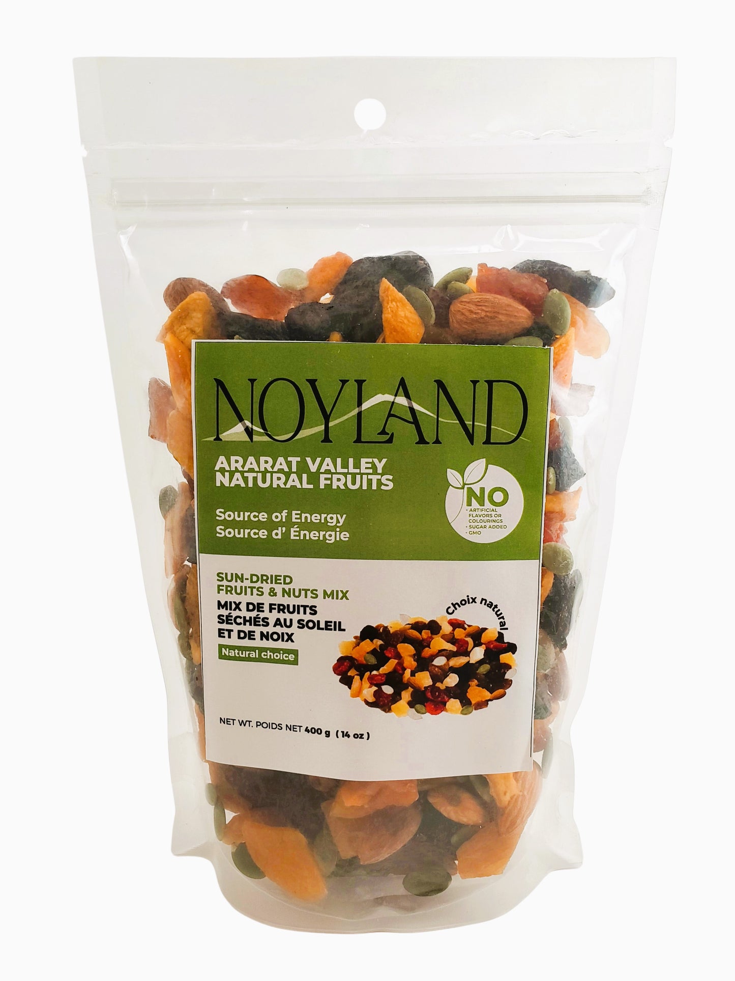 Dried Fruits and Nuts Trail Mix - Unsalted - Unsweetened - 400 g